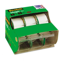 3M Magic Office Tape Refillable Dispenser 3/4 x 8 yards Three per Box