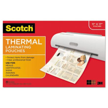 3M & Commercial Tape Div Menu Size Thermal Laminating Pouches, 3 mil.
