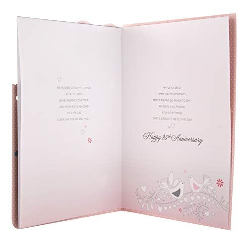 Hallmark Wife Silver Anniversary Card 'Celebrate' - Medium 2