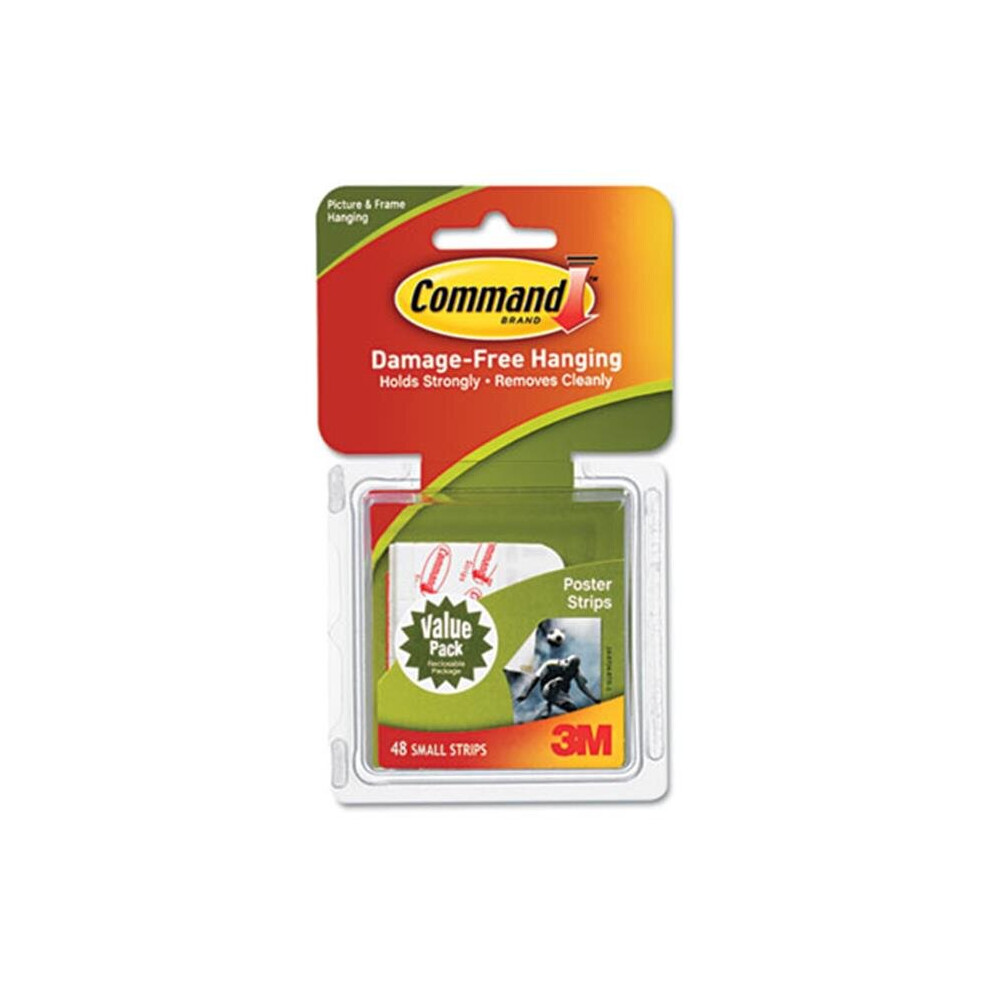 Command  Poster Strips Value Pack  White  48 Strips-Pack