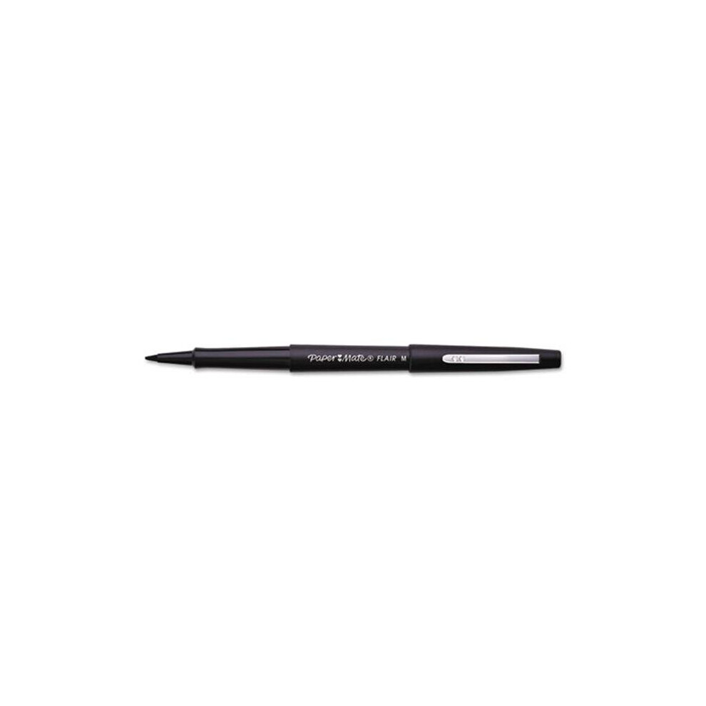 Papermate  Flair Felt Tip Marker Pen - Black Ink, Medium