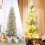 AAMEN 2M Silver Pencil Pine Artificial Christmas Tree With Metal Stand 6