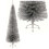 AAMEN 2M Silver Pencil Pine Artificial Christmas Tree With Metal Stand 2