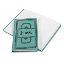 Esselte Pendaflex Record/Account Book Journal Rule Blue 500 Pgs 12-1/8 x 7-5/8
