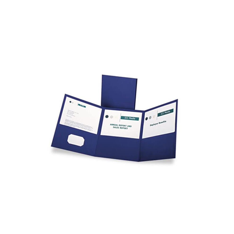 Photos - File Folder / Lever Arch File Esselte Pendaflex Tri-Fold Folder With 3 Pockets Holds 150 Letter-Size Sheets Blue ES32290 