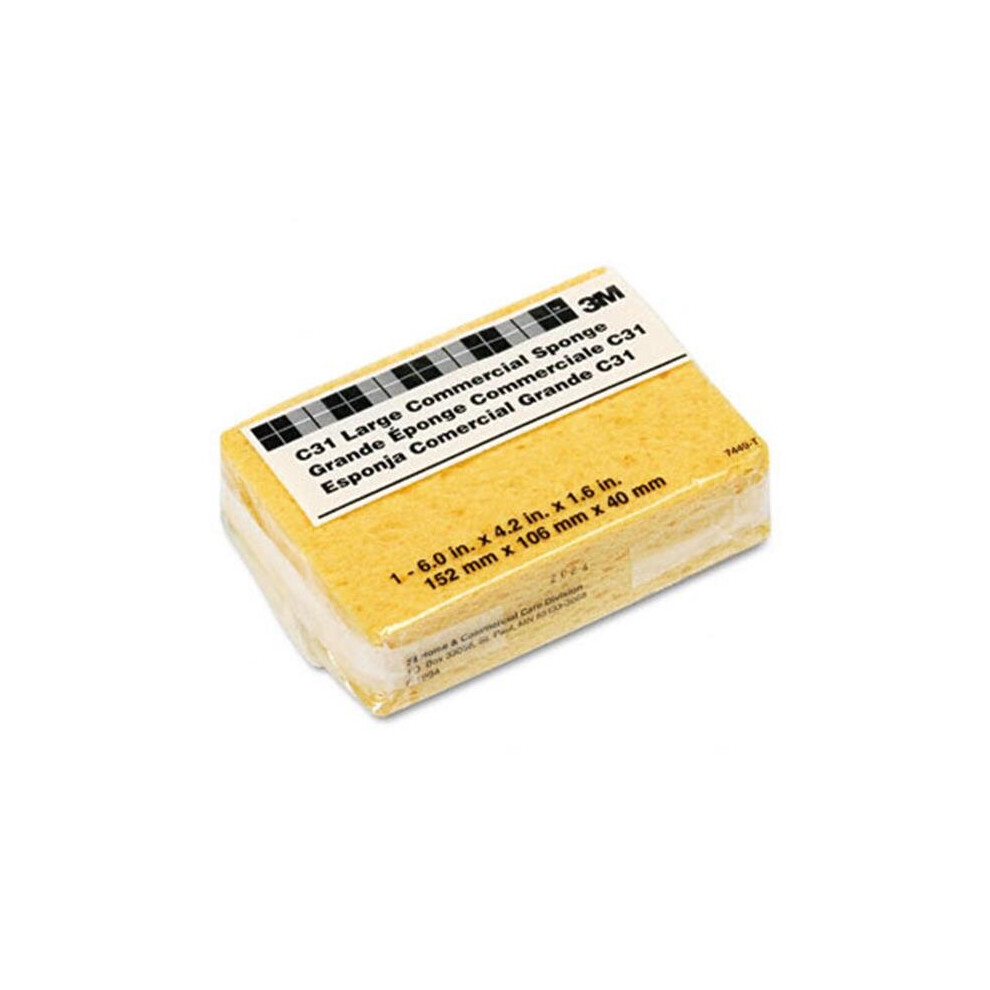 3M Commercial Cellulose Sponge Yellow 4-1/4 X 6