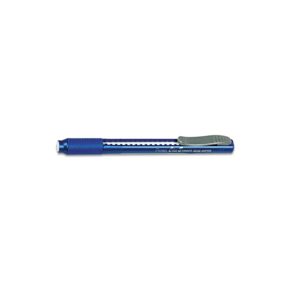 Pentel  Clic Eraser Pencil-Style Grip Eraser  Blue