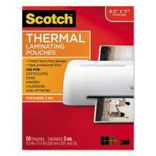 3M & Commercial Tape Div Letter Size Thermal Laminating Pouches, 5 mil.