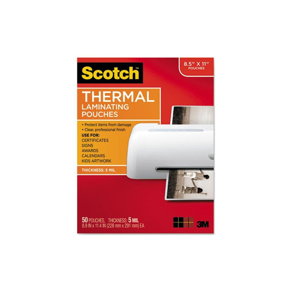 3M & Commercial Tape Div Letter Size Thermal Laminating Pouches, 5 Mil.