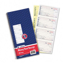 Adams Business Forms Rent Receipt 2-3/4 x 5-1/4 Carbonless Duplicate 200 Sets/Book