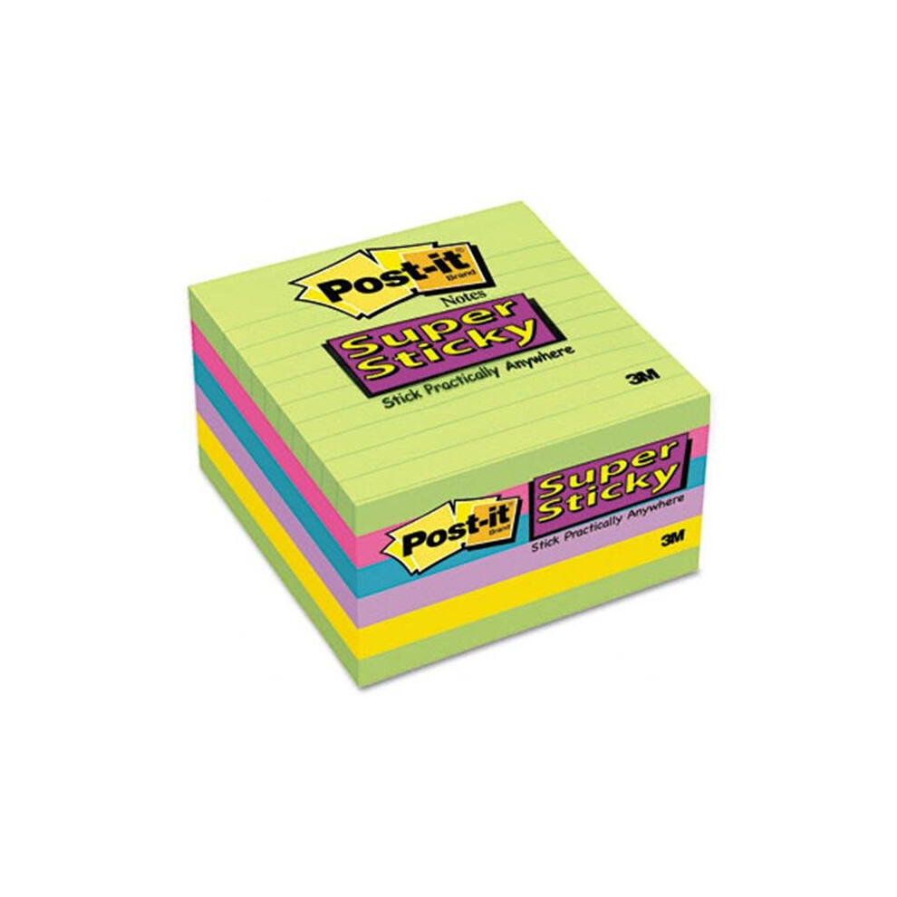 3M  Super Sticky Ultra Notes  4 x 4  Five Colors  Six 90-Sheet Pads Pack