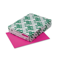 Wausau Paper Astrobrights Colored Card Stock 65 lbs. 8.5 x 11 Fireball Fuchsia 250 Shts