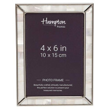 Hampton Frames CEYLON 4x6 (10x15cm) Silver Picture Photo Frame Glass CEY94246