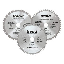 Trend Craft Pro; 216mm; Ripping Circular Sawblade - CSB/CC216/3PK; Diameter 216mm; Bore 23mm; Teeth 24, 48 & 60 Triple Pack