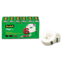 3M 3/4" x 28 Yards Magic Tape Refill - 6 per Pack