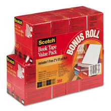 3M Book Repair Tape 8-Roll Multi-Pack 15-Yard Rolls 3 Core