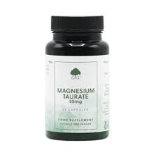 Magnesium Taurate Capsules | 50mg of Elemental Magnesium per Capsules | 60 Vegan Capsules | Biodegradable tub & Label | G&G Vitamins