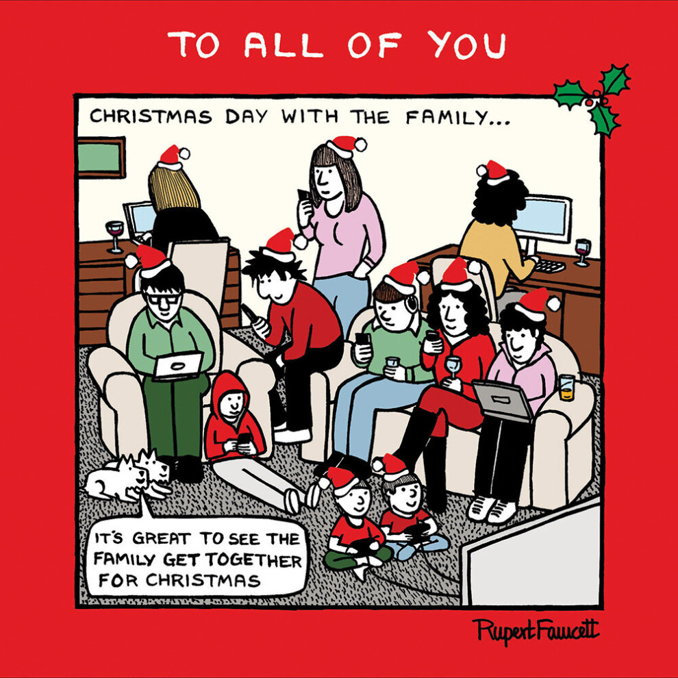 Woodmansterne To All Of You Christmas Day With Family Christmas Card Xmas Cards