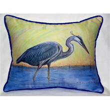 Betsy Drake Blue Heron Art Only Pillow 15"x22"