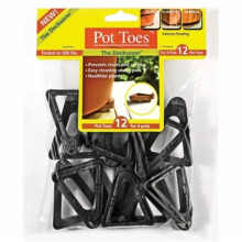 The Plant Stand Plant Stand Pot Toes Black 12PK Bag