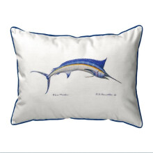 Betsy Drake 11 x 14 in. Blue Marlin Small Indoor & Outdoor Pillow