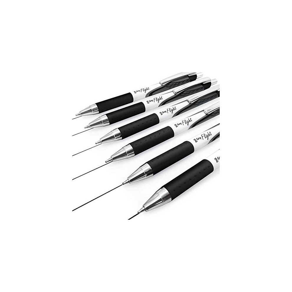 Zebra Pen Zebra Classic Z-Grip Flight Ballpoint Pens - 1.2Mm - Ink - Pack Of 6 Black