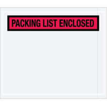 Box Partners  7 x 6 in. 2 Mil Poly Red Packing List Enclosed Envelopes