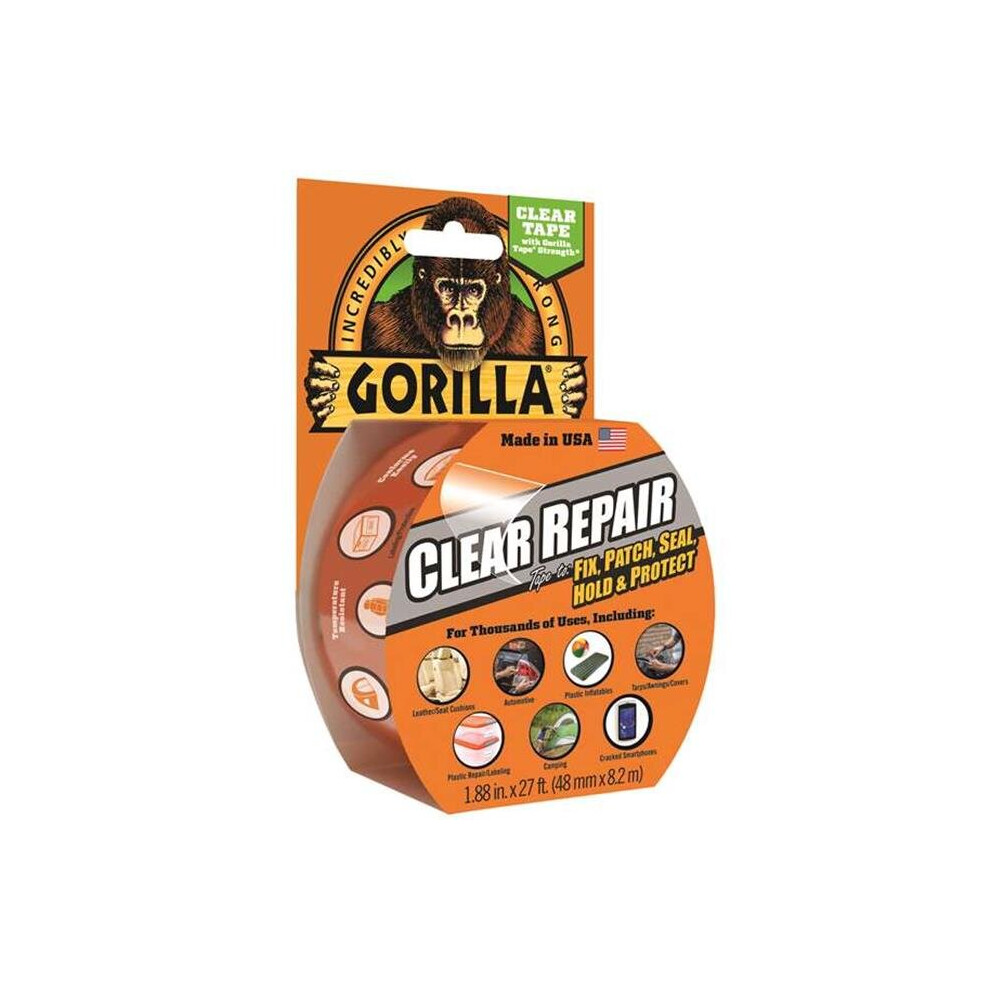 Gorilla  2 in. x 27 ft. 7 Mil Clear Repair Tape