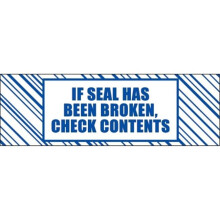 Tape Logic 2 in. x 110 yards If Seal Has Been Print Security Tape, Blue & White - Pack of 6