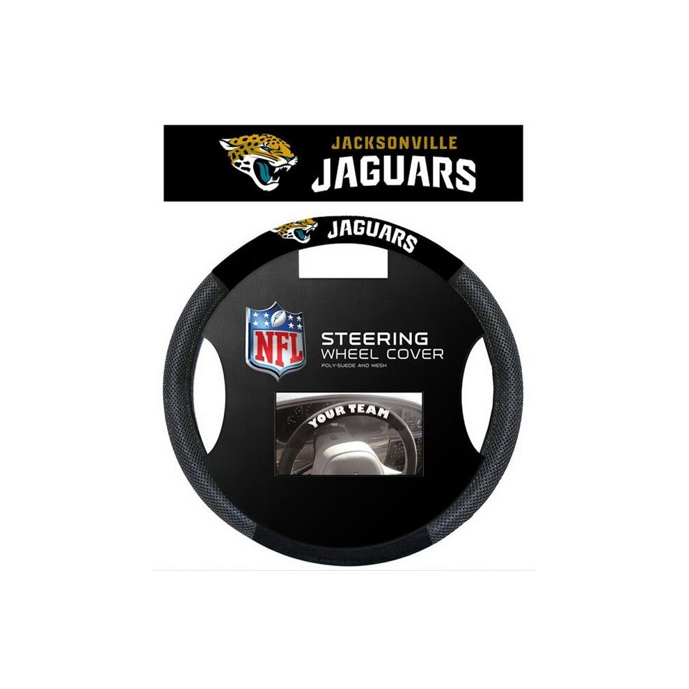 Jacksonville Jaguars Steering Wheel Cover Mesh Style 758218727973