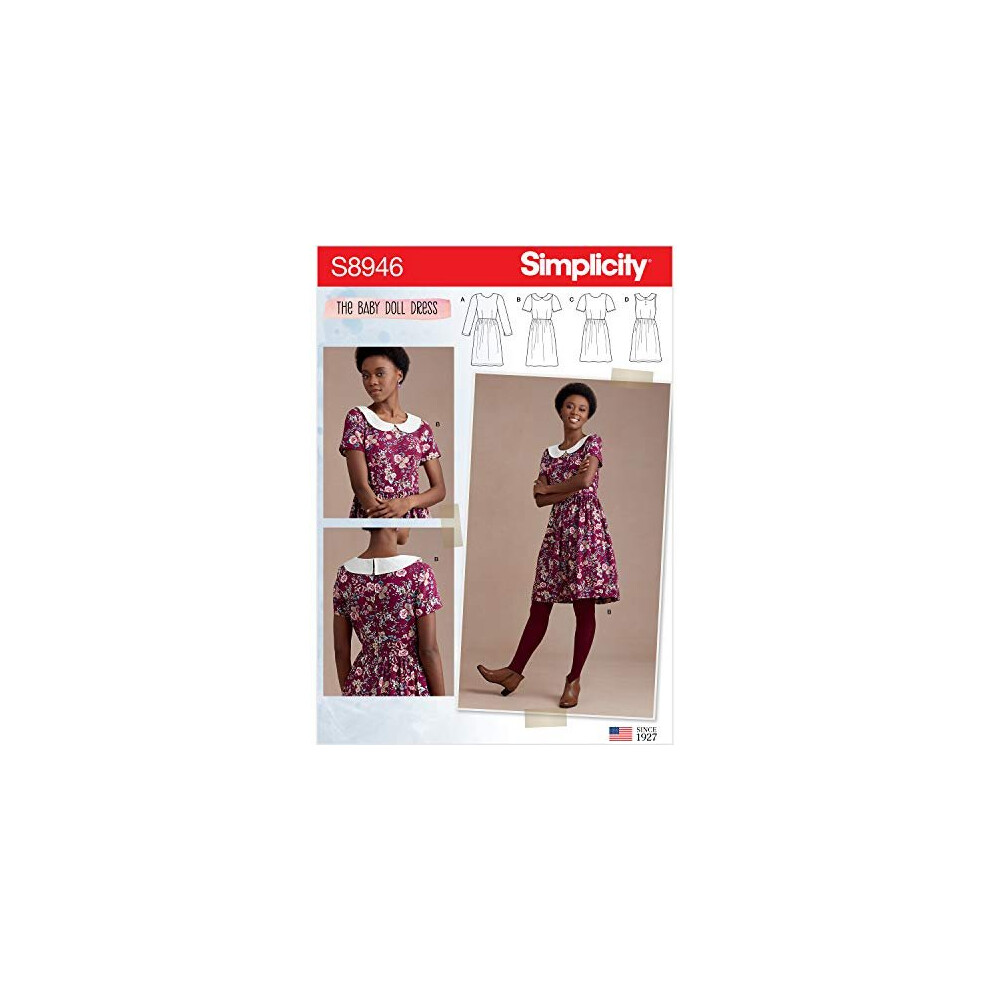 Simplicity White Sewing Pattern S8946 Misses' Dresses, Paper, Various