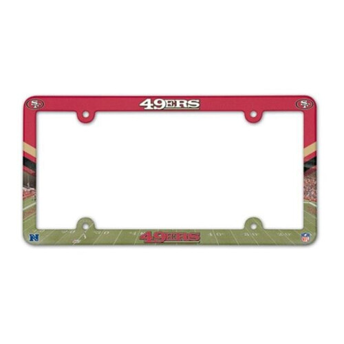 San Francisco 49ers License Plate Frame Plastic Full Color Style