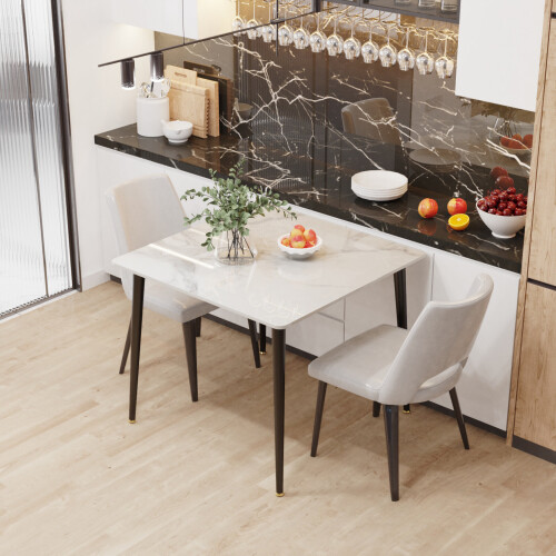 (Style D) Kitchen Dining Table with Sintered Stone Top 2