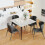 (Style D) Kitchen Dining Table with Sintered Stone Top 2