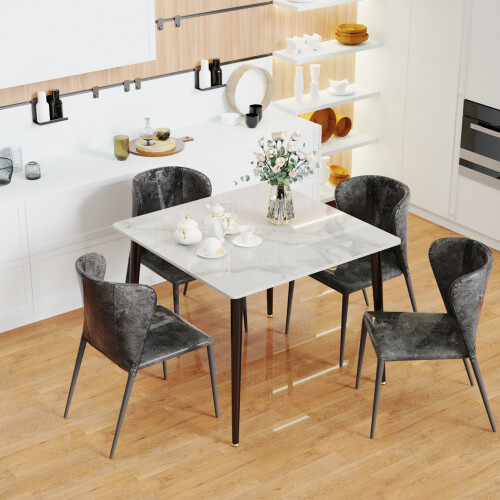 (Style D) Kitchen Dining Table with Sintered Stone Top 1