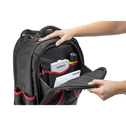 PARAT Basic 5990830991 Tool Bag for Approx. 50 Tools, with Tablet Compartment, Reinforced Bottom Pocket Black 1