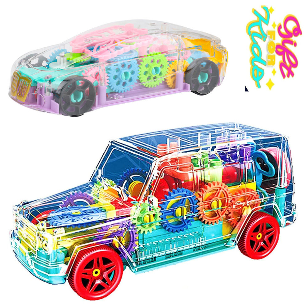 (SUV) Kids Car Toys With LED Light Music Christmas Gift