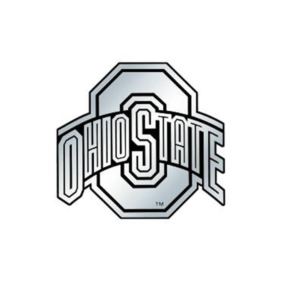 Ohio State Buckeyes Auto Emblem - Silver 758218450048