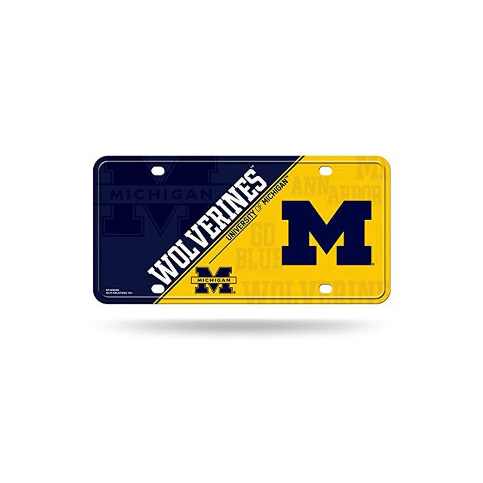 Caseys 12 X 6 In. Michigan Wolverines License Plate Metal 758218496381