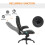 Homcom HOMCOM Heated Vibrating Massage Office Chair with Reclining Function, Black 6