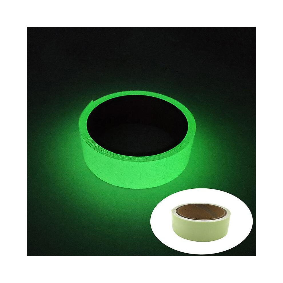 (Green) Glow Tape Luminous Warning Tape Waterproof Self Adhesive Sticker For Stage Stairs 768619194441