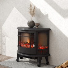 Electric Fireplace Large Heater Stove Freestanding Log Burning Livingroom Heater