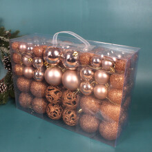 (Bronze) 100 Christmas Baubles Xmas Tree Hanging Balls Ornamentsl Pendant Dec.