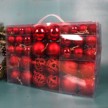 (Red) 100 Christmas Baubles Xmas Tree Hanging Balls Ornamentsl Pendant Dec.