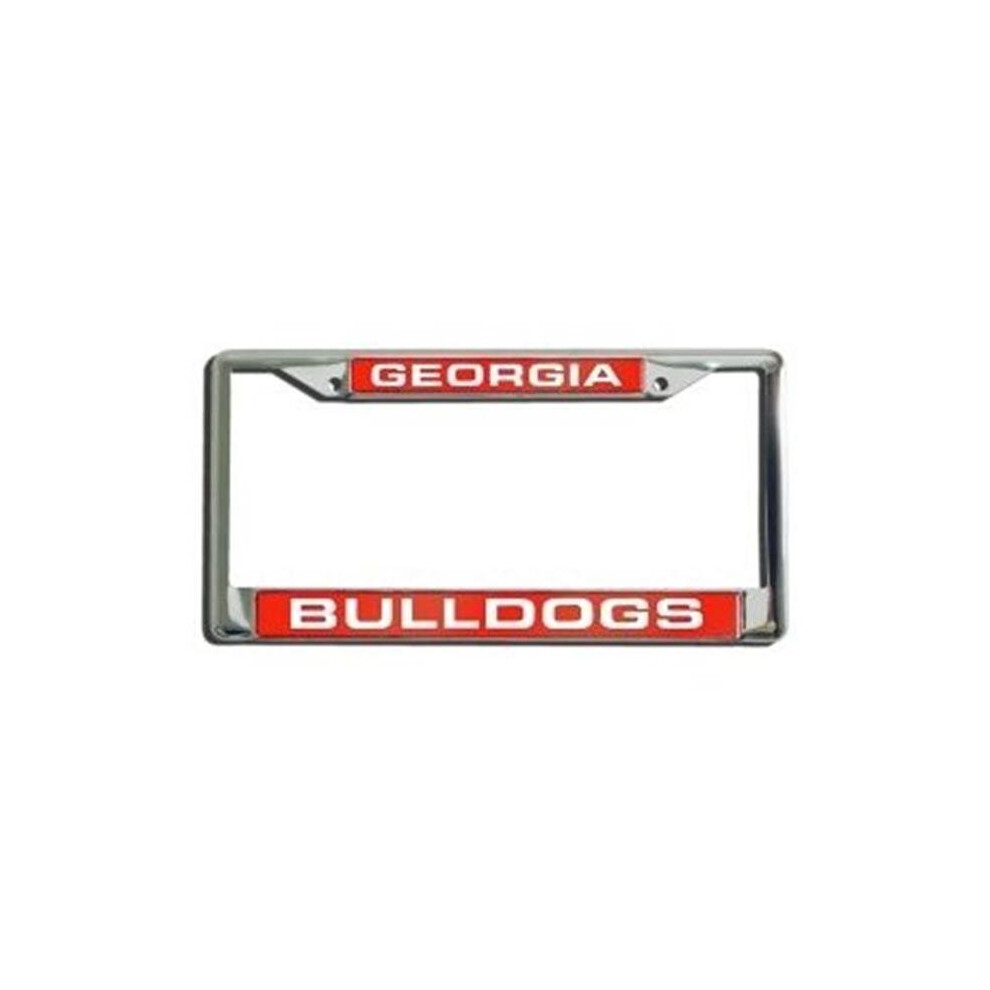 Georgia Bulldogs Laser Cut Chrome License Plate Frame 758218839560