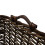 JVL Vertical Weave Rectangle Log Basket with Wooden Handles, Brown, Medium 3