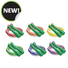 Champion Sports 8 ft. Deluxe XU Jump Rope with Yellow Handle - Set of 6