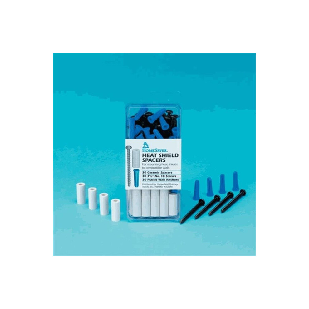International Media Products L U.s. Nut & Bolt Co. Homesaver Heat Shield Spacers-Pack Of 30, 2.5 In. Long, No. 10 Screws, And 30 Plastic Anchors