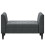 Living And Home Velvet Buttoned Storage Ottoman Bench, Grey 5