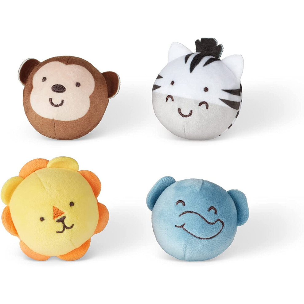 Melissa & Doug Rollables Safari Friends Infant And Toddler Toy (4 Pieces)